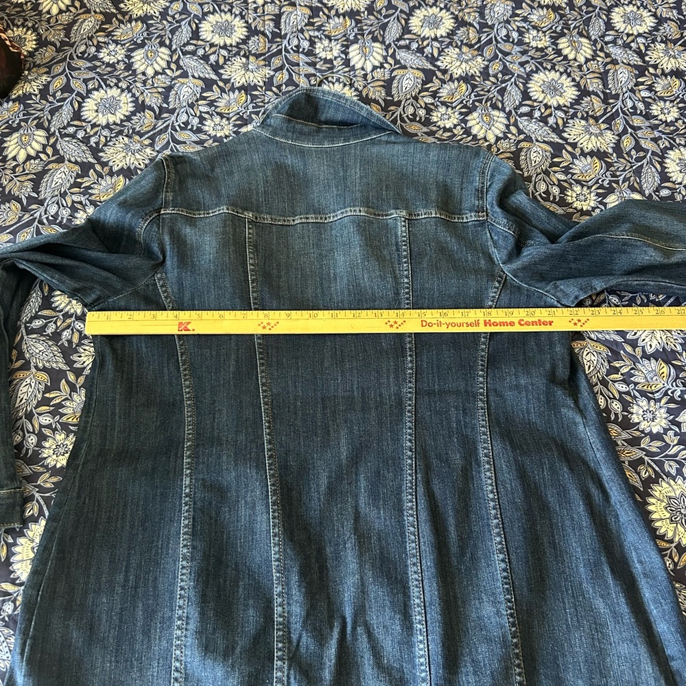 Chico’s Large Size 2 Blue Denim Jacket - Picture 7 of 11